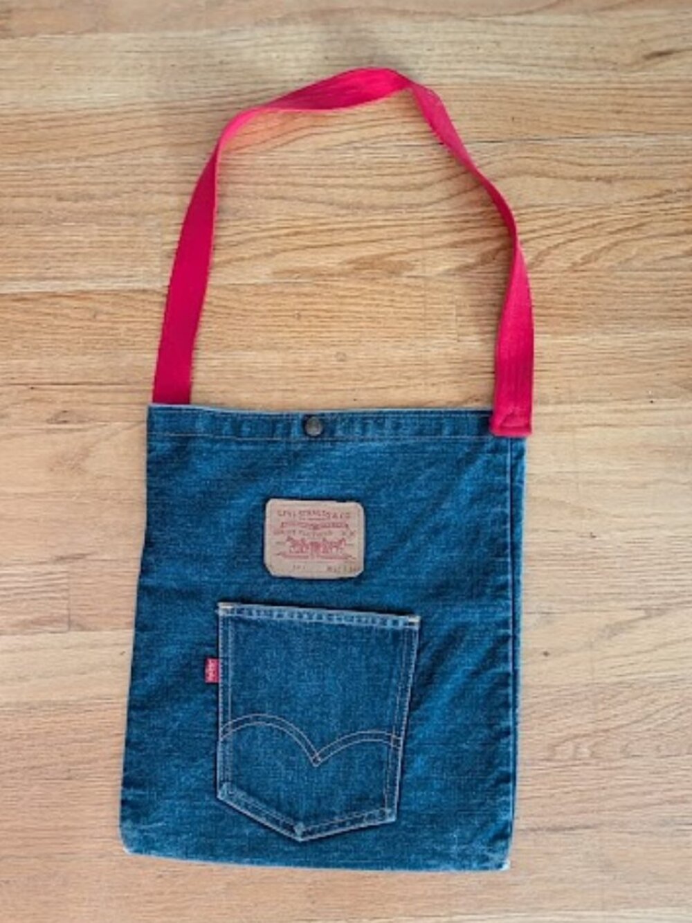 Vintage Levis Big E denim bag 1970s